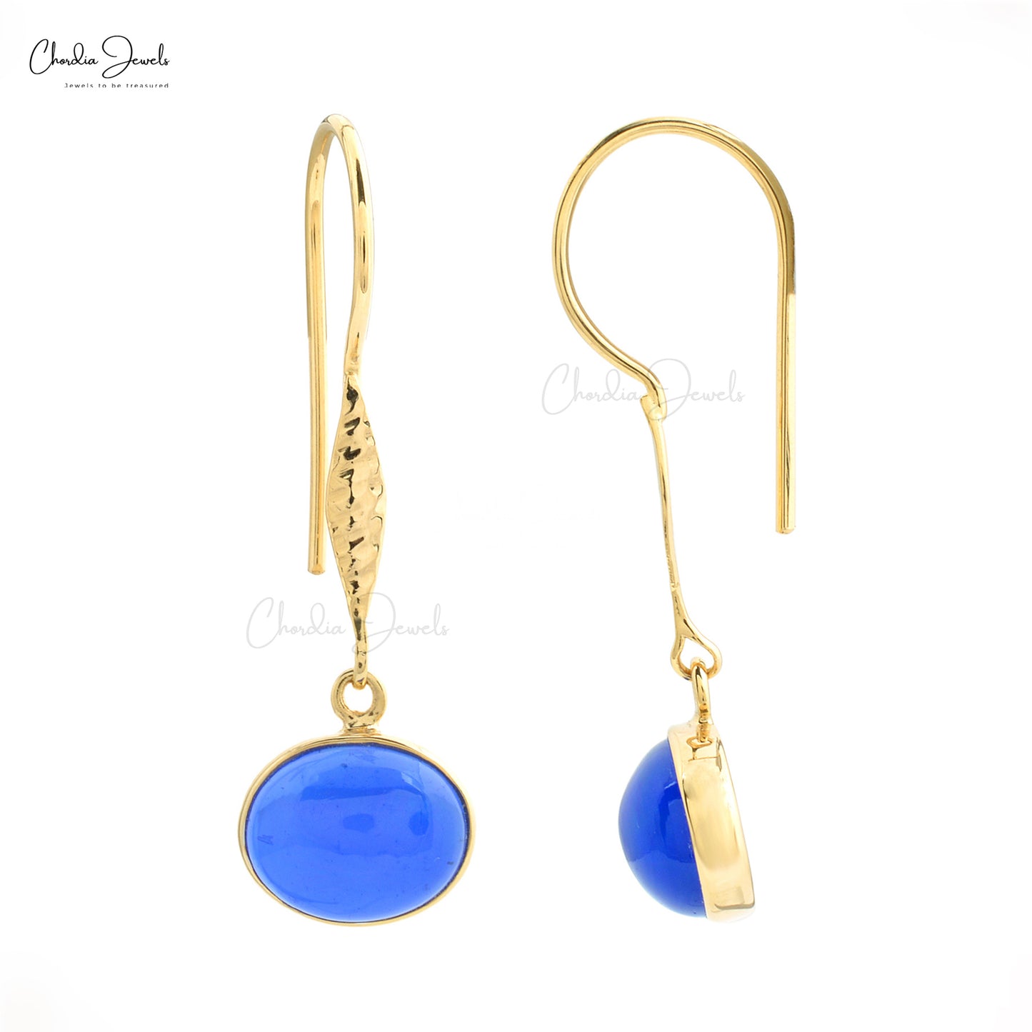 Wholesale Silver Blue Semi Precious Earrings | Safasilver
